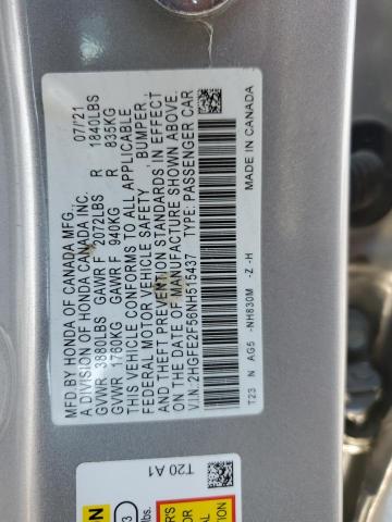 VIN 2HGFE2F56NH515437 2022 HONDA CIVIC no.12