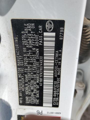 2017 TOYOTA CAMRY LE - 4T1BF1FK7HU744930
