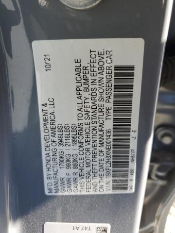 2022 HONDA CIVIC SPOR - 19XFL2H8XNE001436