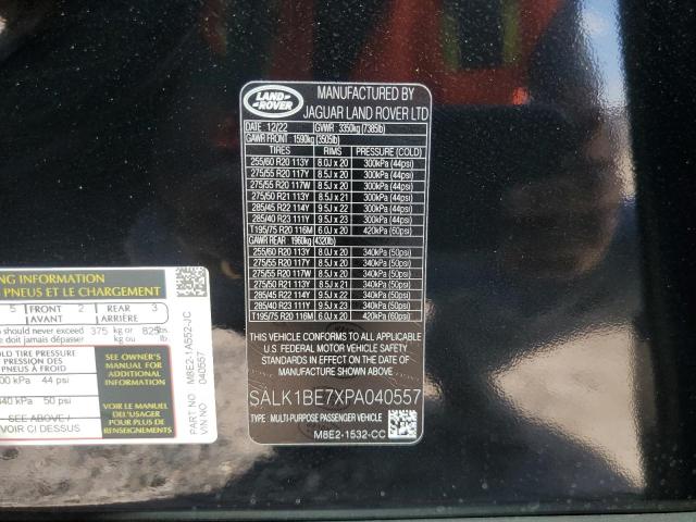 2023 LAND ROVER RANGE ROVE - SALK1BE7XPA040557