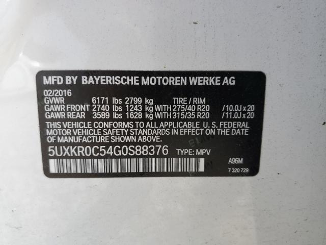 2016 BMW X5 XDRIVE3 - 5UXKR0C54G0S88376