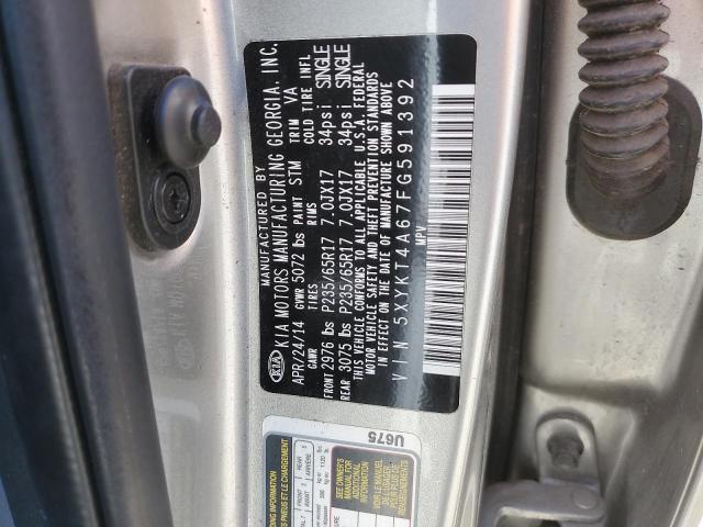 VIN 5XYKT4A67FG591392 2015 KIA Sorento, LX no.12