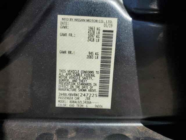 2019 NISSAN ALTIMA S - 1N4BL4BV8KC247225
