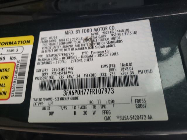 VIN 3FA6P0H77FR107973 2015 Ford Fusion, SE no.12