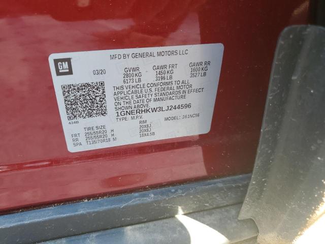 2020 CHEVROLET TRAVERSE L - 1GNERHKW3LJ244596