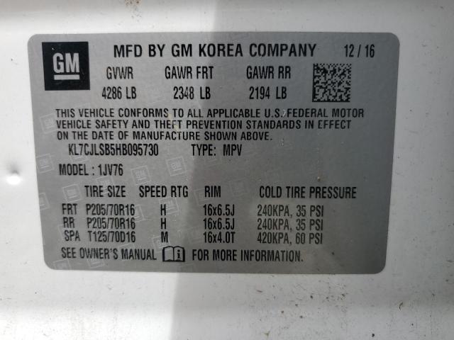 2017 CHEVROLET TRAX 1LT - KL7CJLSB5HB095730
