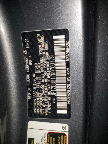 2022 SUBARU BRZ PREMIU JF1ZDBB17N9700779