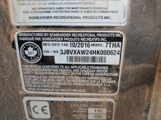 2017 CAN-AM MAVERICK X - 3JBVXAW24HK000624