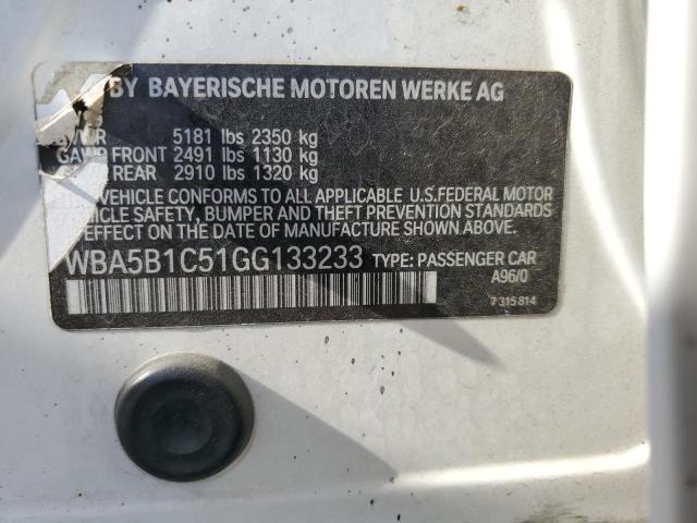 VIN WBA5B1C51GG133233 2016 BMW 5 Series, 535 I no.13