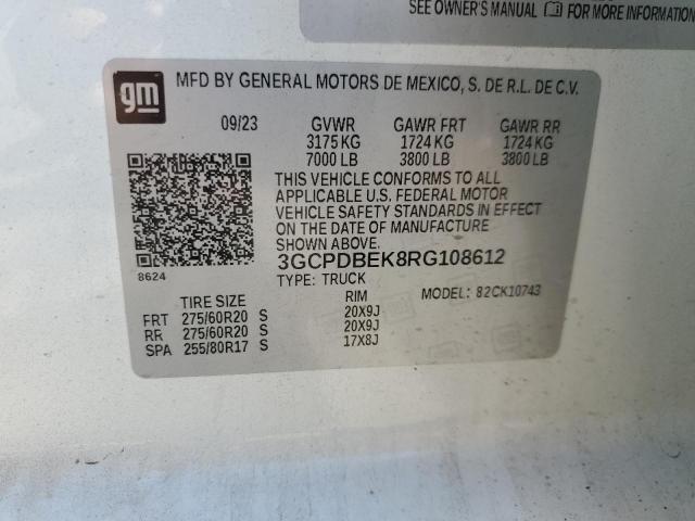 2024 CHEVROLET SILVERADO - 3GCPDBEK8RG108612