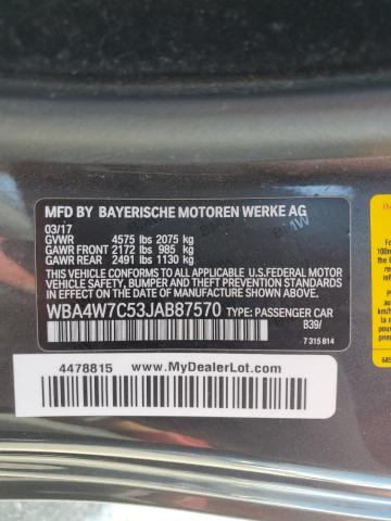 2018 BMW 440I WBA4W7C53JAB87570
