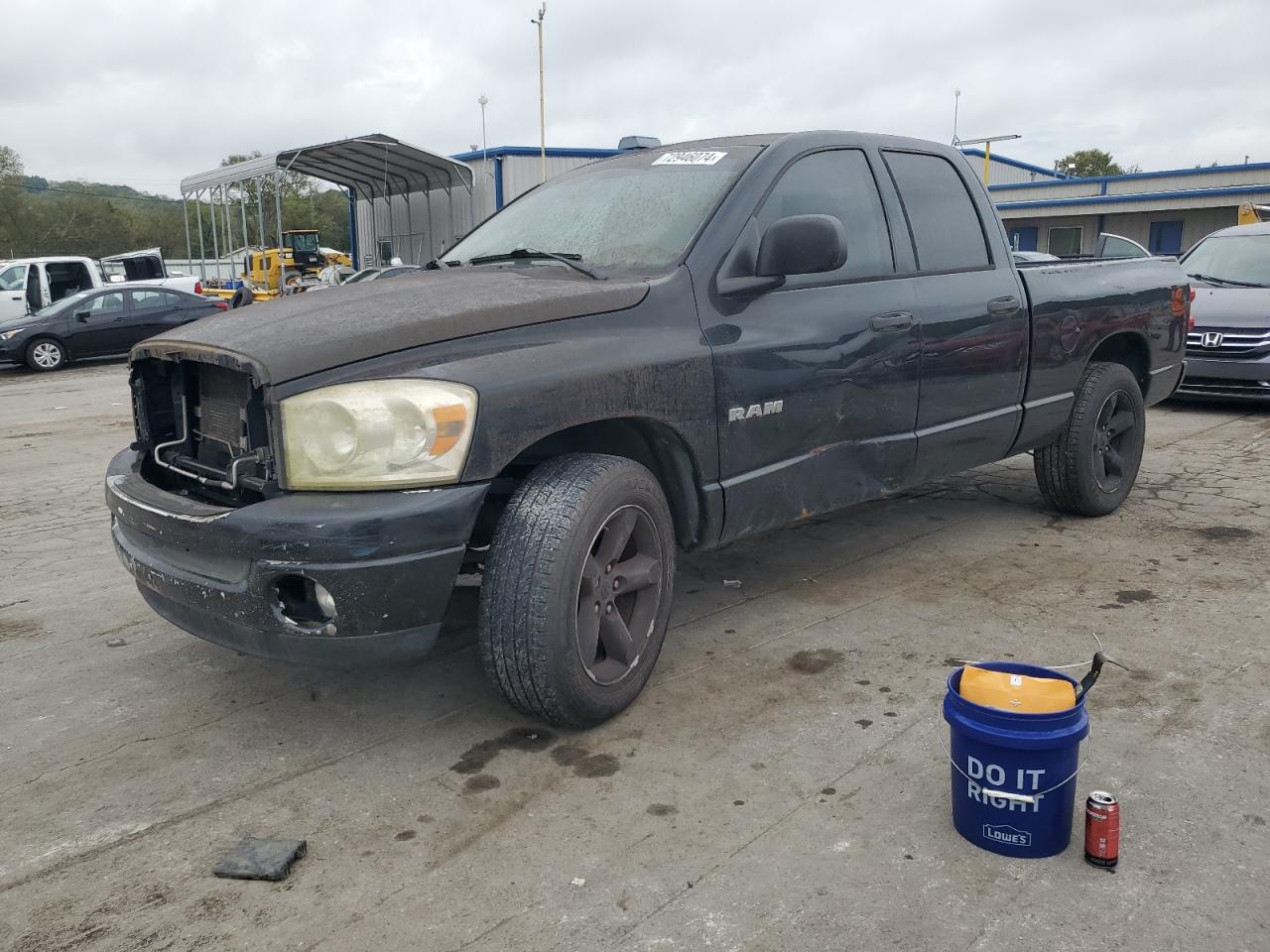 DODGE RAM 1500 S 2008 black  gas 1D7HA18N08S537477 photo #1