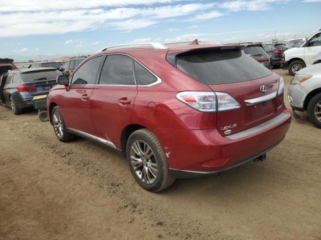 LEXUS RX 450H 2010 red 4dr spor hybrid engine JTJBC1BAXA2015703 photo #3