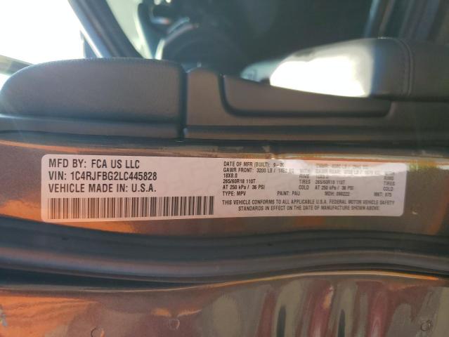 2020 JEEP GRAND CHER - 1C4RJFBG2LC445828