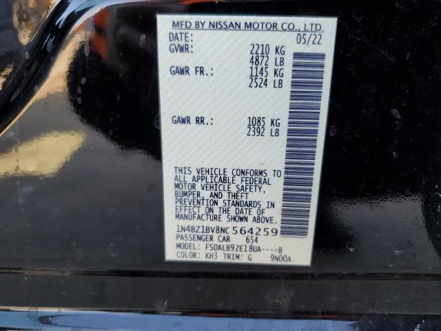 VIN 1N4BZ1BV8NC564259 2022 Nissan Leaf, S Plus no.14