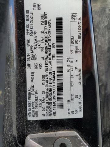 VIN 1FMCU9G9XEUE54844 2014 Ford Escape, SE no.13