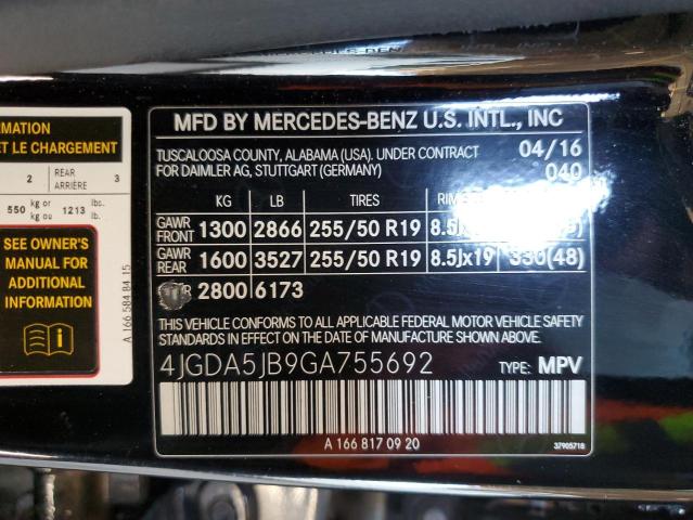 2016 MERCEDES-BENZ GLE 350 - 4JGDA5JB9GA755692