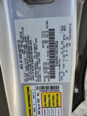 VIN 3FA6P0H71DR228026 2013 Ford Fusion, SE no.12