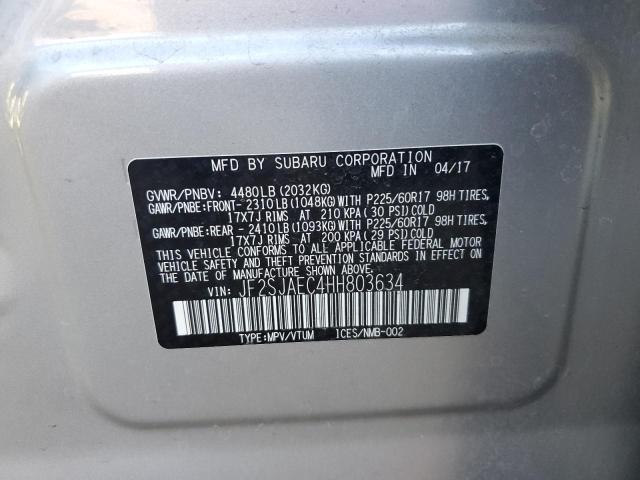 2017 SUBARU FORESTER 2 - JF2SJAEC4HH803634