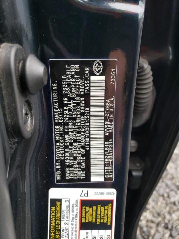 2015 TOYOTA CAMRY HYBR - 4T1BD1FKXFU175218