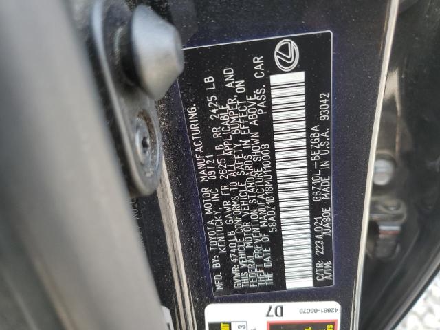 VIN 58ADZ1B18MU110008 2021 LEXUS ES350 no.12