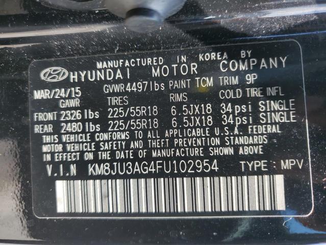 VIN KM8JU3AG4FU102954 2015 Hyundai Tucson, Limited no.14