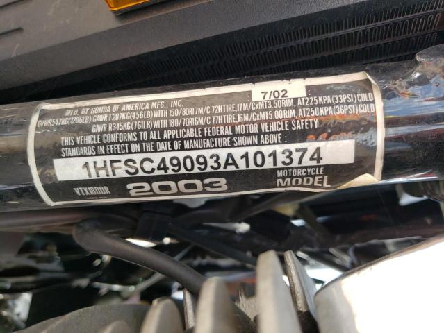 2003 HONDA VTX1800 R 1HFSC49093A101374