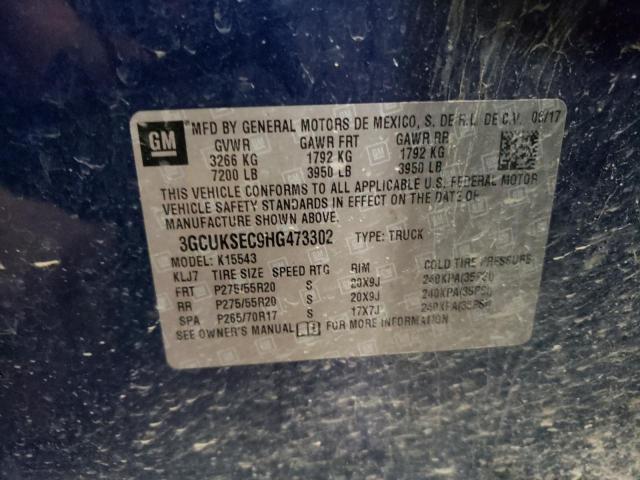 2017 CHEVROLET SILVERADO - 3GCUKSEC9HG473302