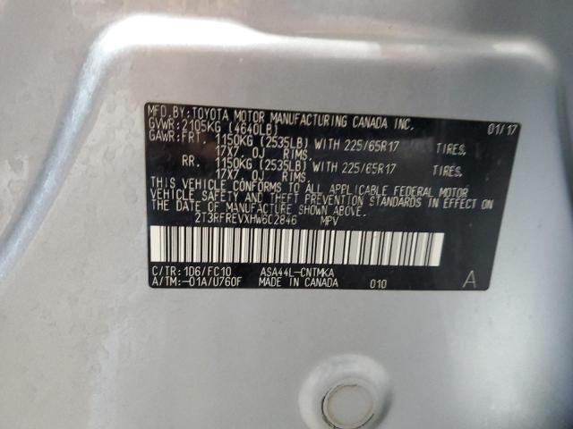 2017 TOYOTA RAV4 XLE - 2T3RFREVXHW602846