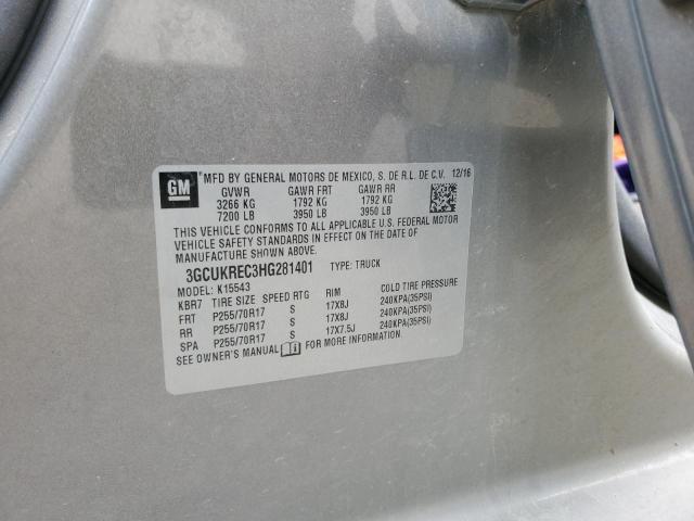 2017 CHEVROLET SILVERADO - 3GCUKREC3HG281401