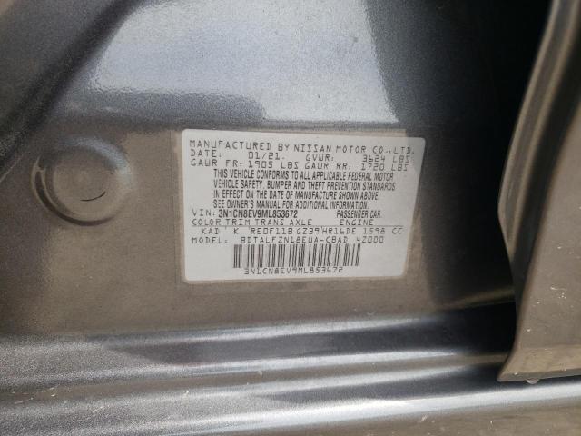 2021 NISSAN VERSA SV - 3N1CN8EV9ML853672