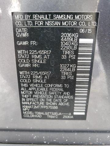 2015 NISSAN ROGUE S - KNMAT2MT7FP575188