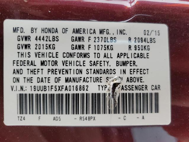 2015 ACURA TLX TECH - 19UUB1F5XFA016862