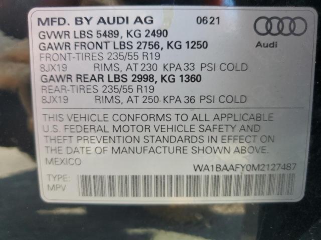 2021 AUDI Q5 PREMIUM - WA1BAAFY0M2127487