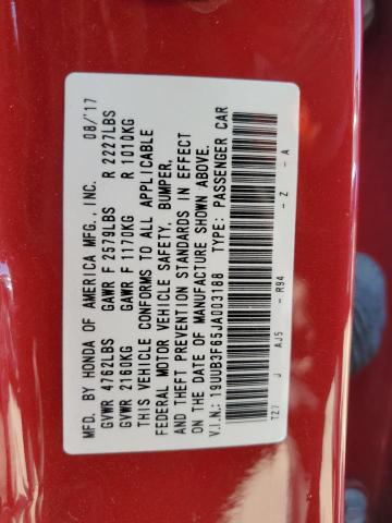 2018 ACURA TLX TECH+A - 19UUB3F65JA003188