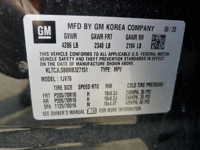 2021 CHEVROLET TRAX 1LT - KL7CJLSB8MB327151
