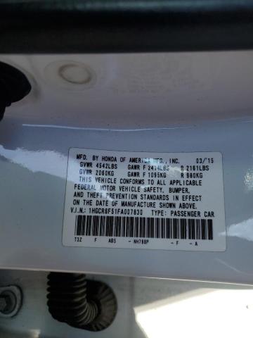 VIN 1HGCR6F51FA007830 2015 Honda Accord, Hybrid Exl no.13