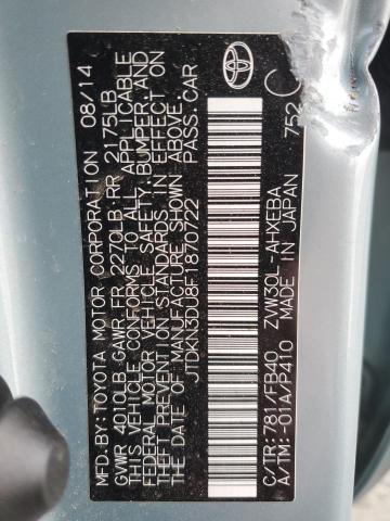 2015 TOYOTA PRIUS - JTDKN3DU8F1870722