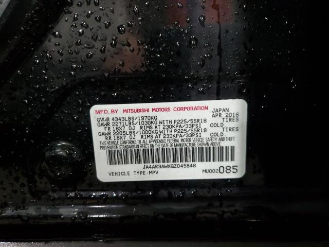 VIN JA4AR3AWXGZ045848 2016 MITSUBISHI OUTLANDER no.13