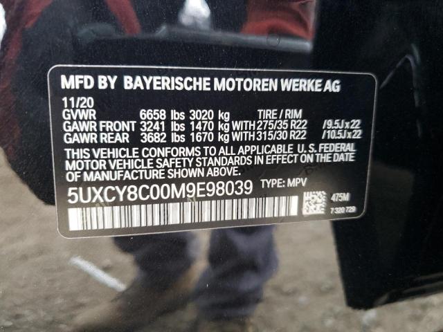 2021 BMW X6 M50I 5UXCY8C00M9E98039