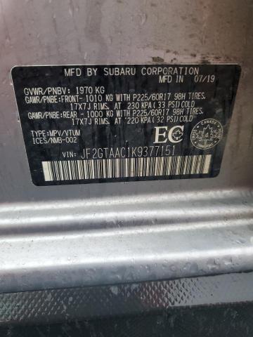 2019 SUBARU CROSSTREK - JF2GTAAC1K9377151