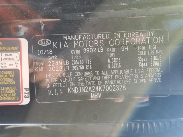 2019 KIA SOUL - KNDJN2A24K7002328