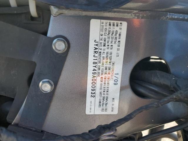 2009 YAMAHA FZ6 R JYARJ18Y49A000932