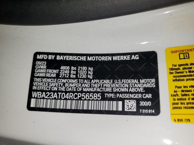 VIN WBA23AT04RCP56585 2024 BMW 4 Series, 430I no.13