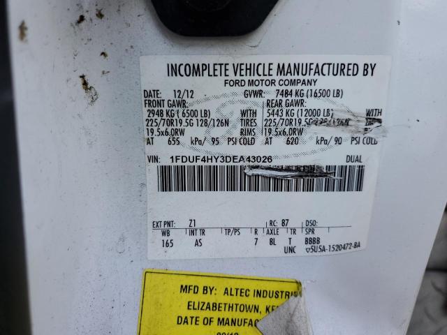 VIN 1FDUF4HY3DEA43026 2013 FORD F450 no.12