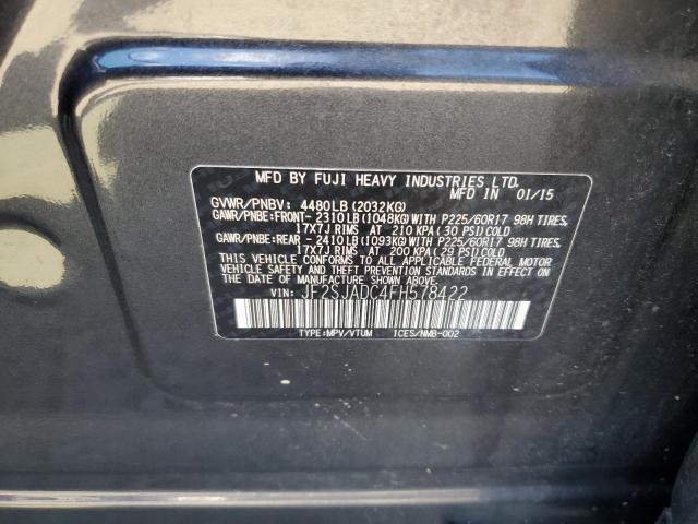 2015 SUBARU FORESTER 2 - JF2SJADC4FH578422