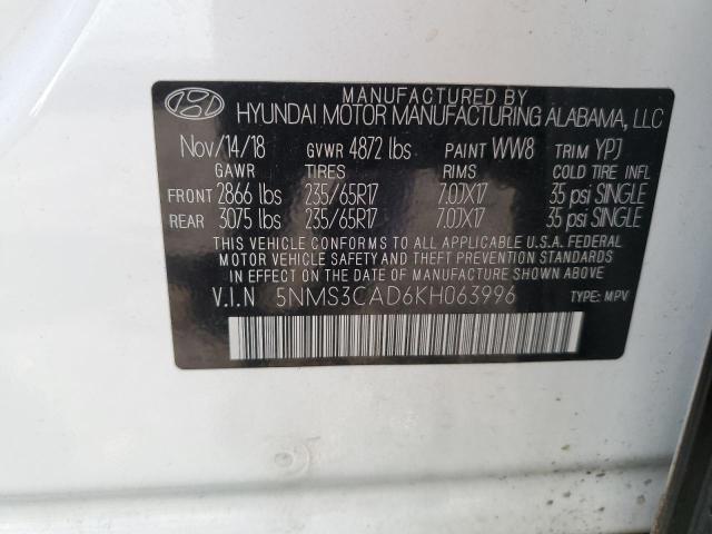 2019 HYUNDAI SANTA FE S - 5NMS3CAD6KH063996