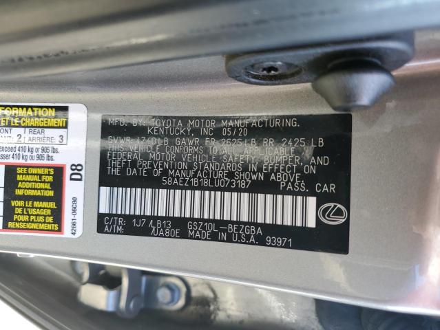2020 LEXUS ES 350 LUX 58AEZ1B18LU073187
