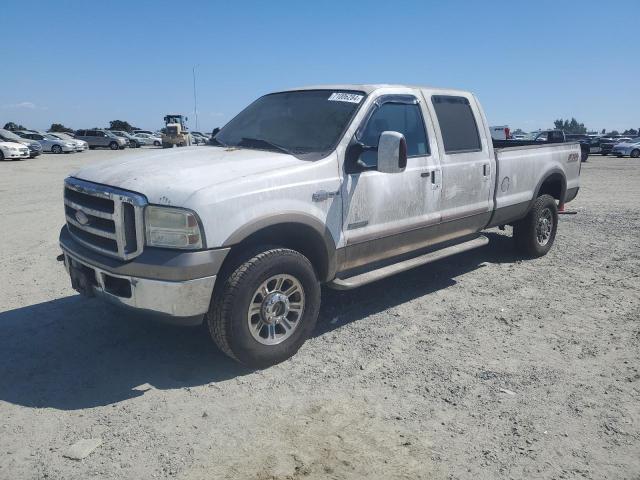 FORD F350 SRW S 2005 white crew pic diesel 1FTWW31P55EB81225 photo #1