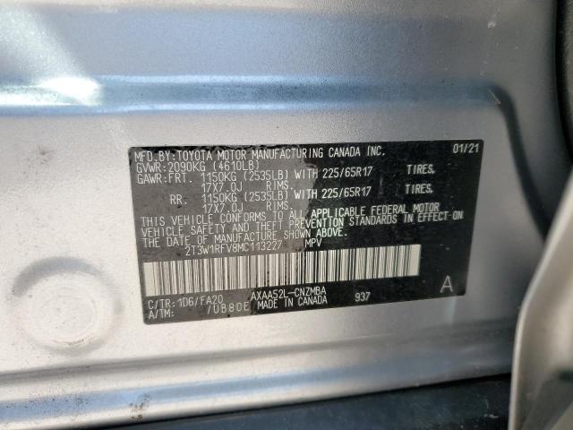 2021 TOYOTA RAV4 XLE - 2T3W1RFV8MC113227